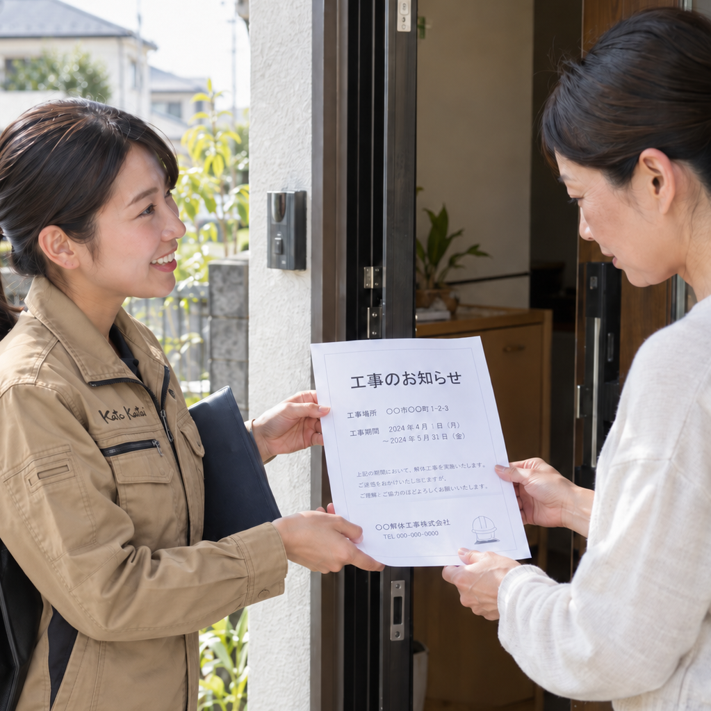 近隣挨拶を実施